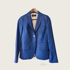 KITON - Blue lamb leather blazer - Sz 42